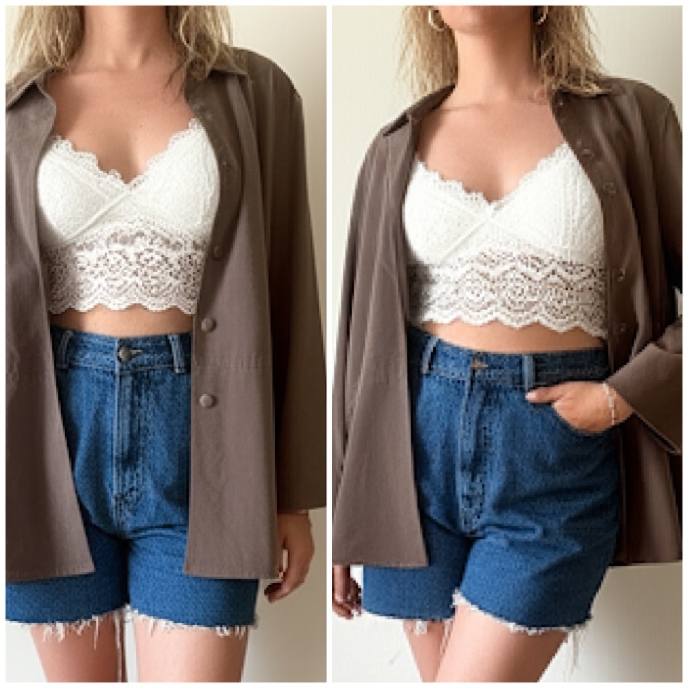 Vintage 90s‎ Vegan Suede Feel Western Style Oversized Button Up Shirt Jacket
